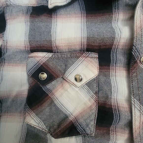 Vintage Wrangler Shirt Medium Plaid Pearl Snap Western Cowboy - Picture 4 of 7